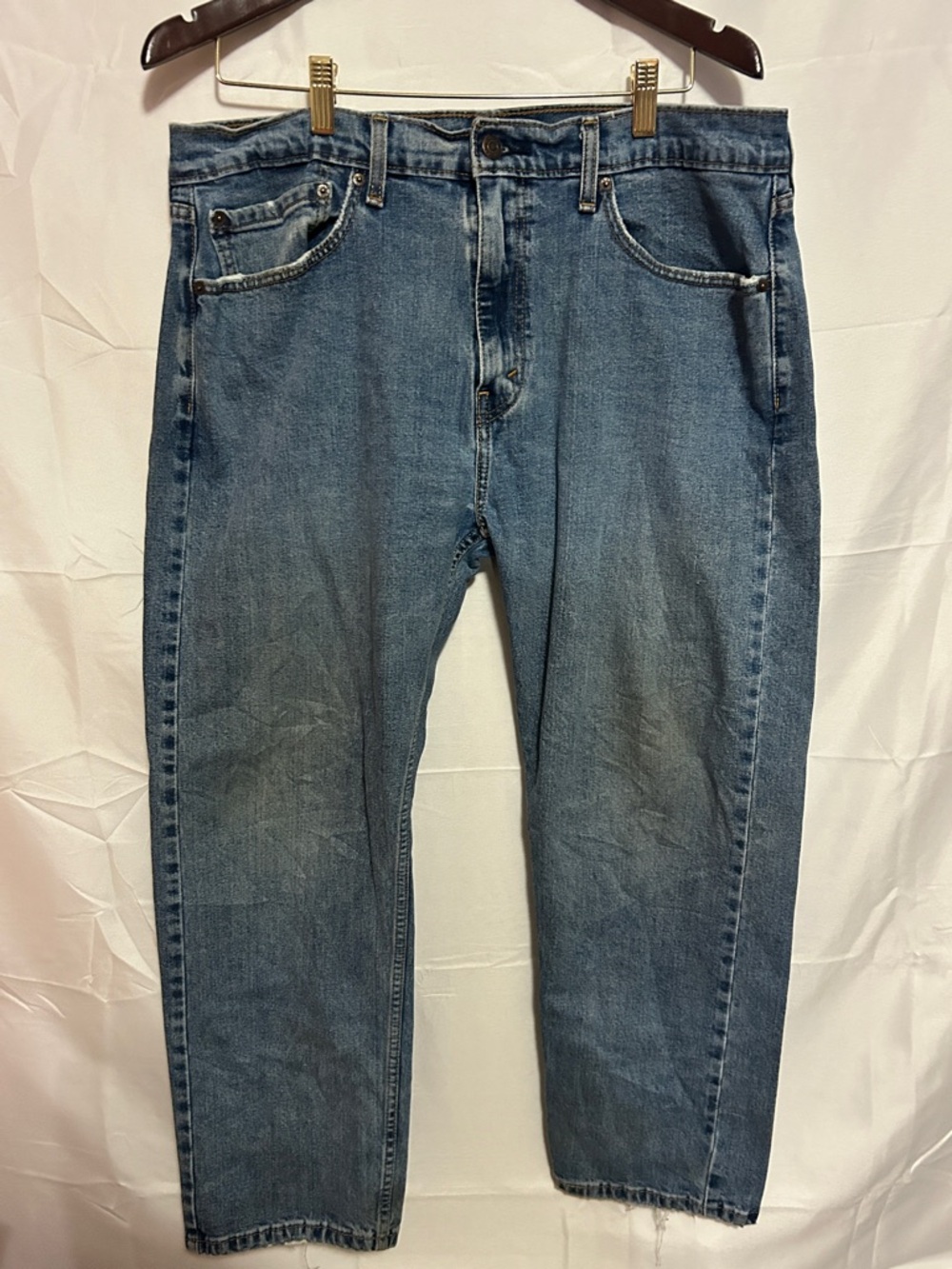 Levi's 505 Jeans 36x29 Blue‎ Straight Leg Denim Classic Fit Distressed